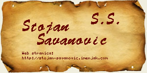 Stojan Savanović vizit kartica
